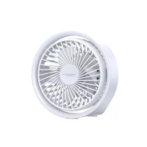 VyVylabs D04 Rotatable Illuminated Rechargeable Fan 1800mAh White - Zahab Tech