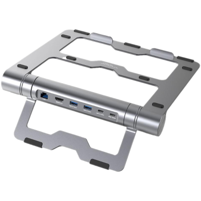 VyVylabs Wisdom Series 6-in-1 Laptop Stand HUB Docking Station Gray
