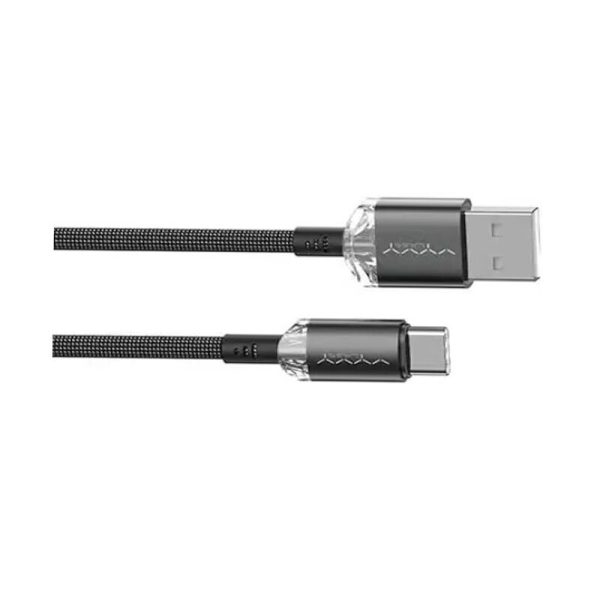 VyVylabs Crystal Series Fast Charging Cable USB to Type-C 3A 1M Black