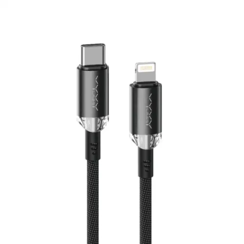 VyVylabs Crystal Series Fast Charging Cable Type-C to Lightning 30W 1M Black