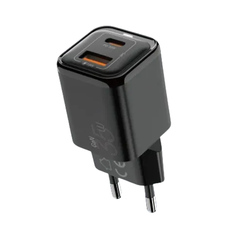 VyVylabs GaN Fast Charger 35W A+C EU Plug Black