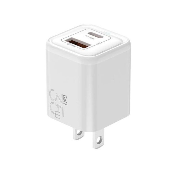 VyVylabs GaN Fast Charger 35W A+C US Plug White