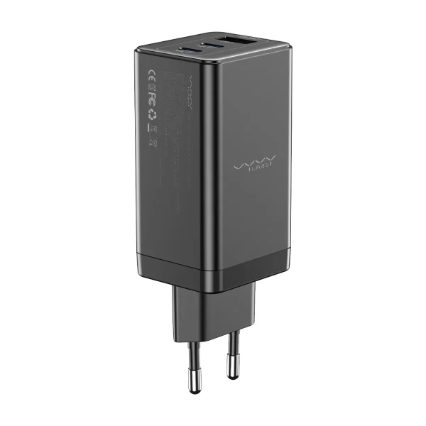 VyVylabs GaN Fast Charger Travelling Set 65W A+2C Black