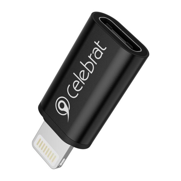 Yison Celebrat CA-03 Lightning to Type-C OTG Adapter Black