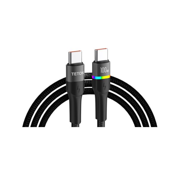 Teton 100W 5A 1.2M Type-C to Type-C Fast Charging Data Cable