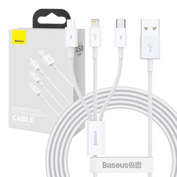 Baseus Superior Series 3 in 1 Cable USB to Micro Lightning Type-C