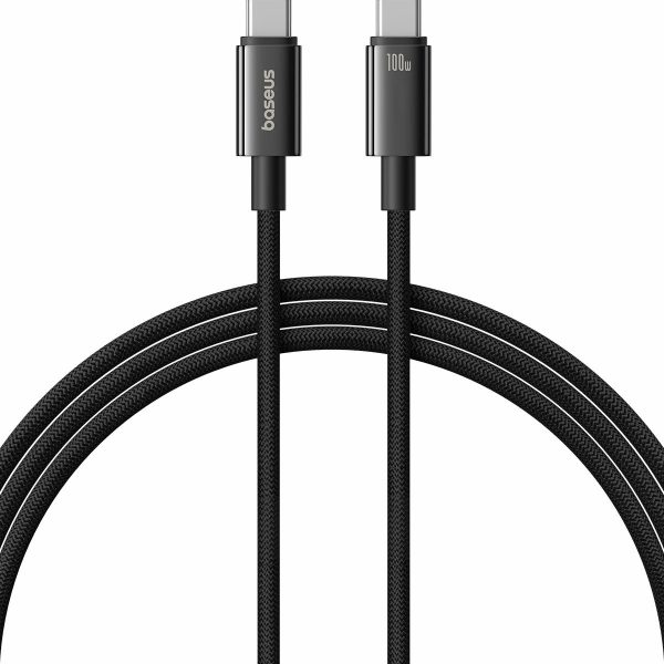 Baseus Tungsten Gold Fast Charging Cable Type-C to Type-C 100W 1m Black