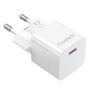 Choetech Mini PD 20W GaN USB-C Wall Charger EU White - Zahab Tech