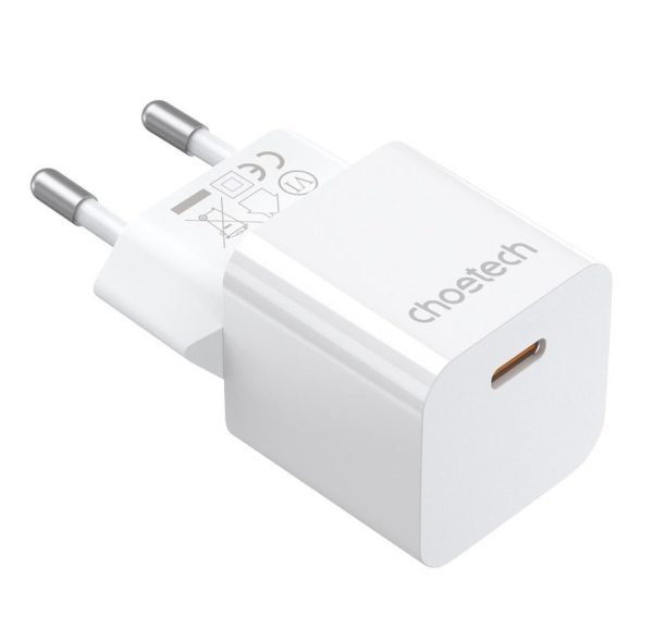 Choetech Mini PD 20W GaN USB-C Wall Charger EU White
