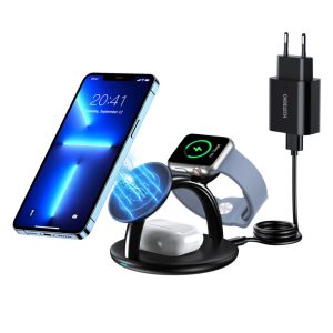 Choetech 3-in-1 Magnetic Wireless Charger Holder for iPhone 12-15 Series - Zahab Tech