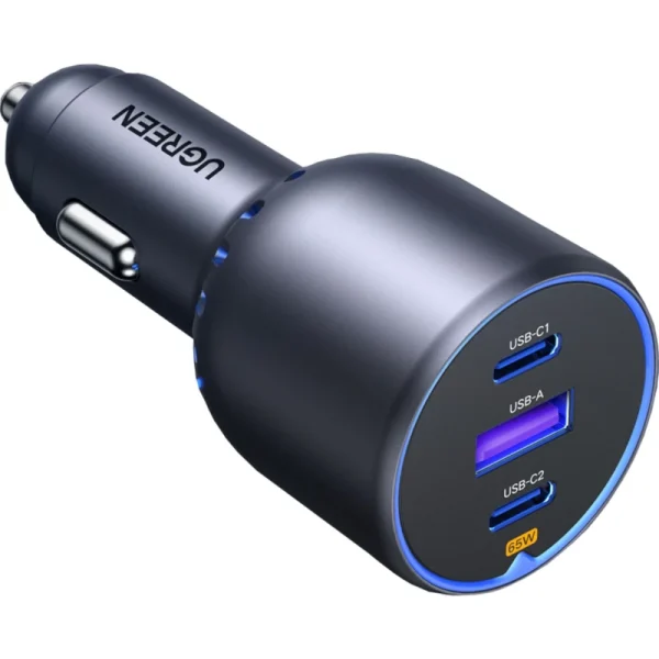 UGREEN 75W 3-Port Fast Car Charger